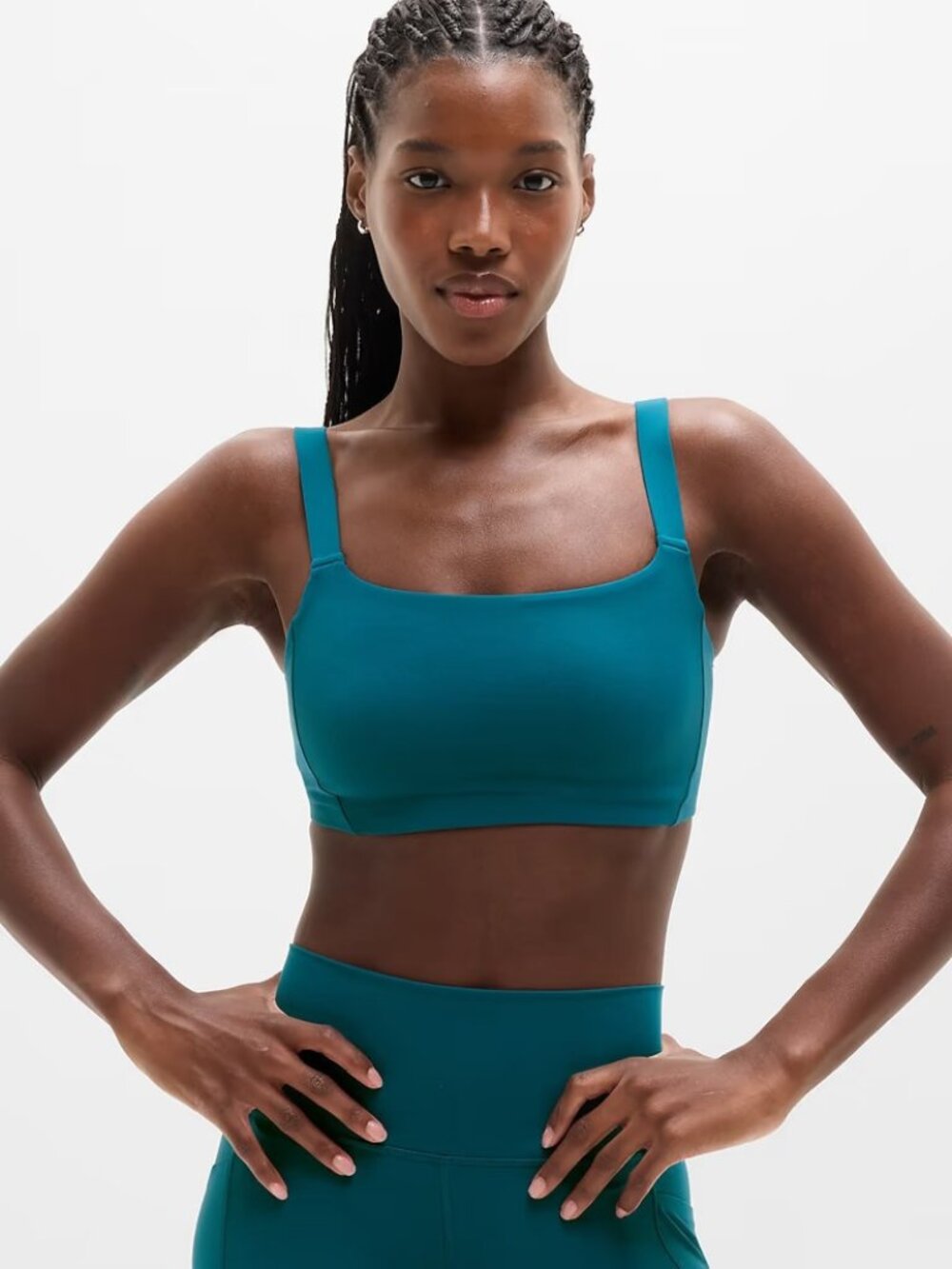 New Athleta M Reform Adjustable Bra Teal Medium Cups A-C